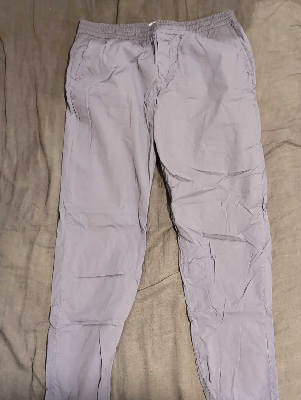 Light Lavender Elastic-Waist Jogger Pants for Men